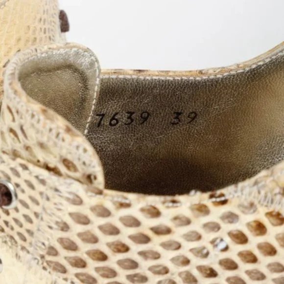 Dolce & Gabbana Alligator Peep-Toe Lace-Ups - Picture 9 of 9